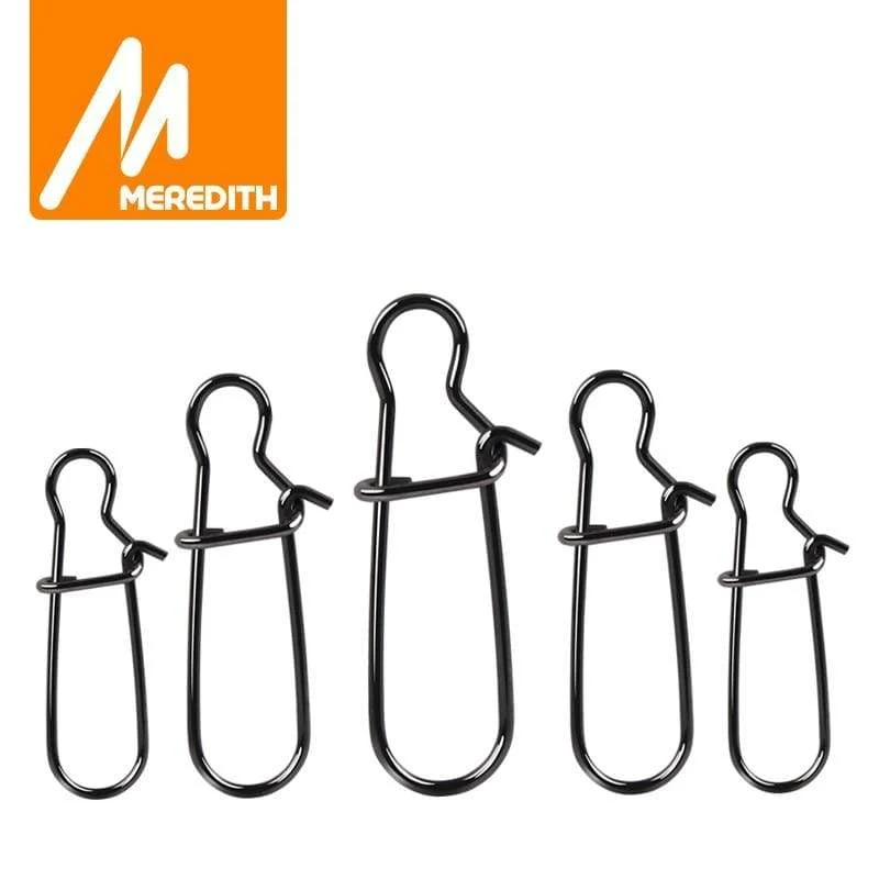 50 stücke Edelstahl Angeln Stecker Schnelle Clip Lock Snap Wirbel Solide Ringe Sicherheit Snaps Angeln Haken Werkzeug Snap