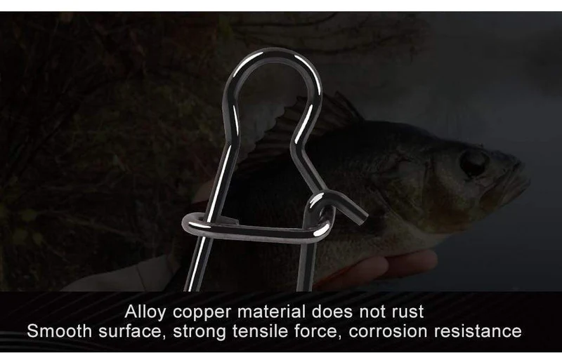50 stücke Edelstahl Angeln Stecker Schnelle Clip Lock Snap Wirbel Solide Ringe Sicherheit Snaps Angeln Haken Werkzeug Snap