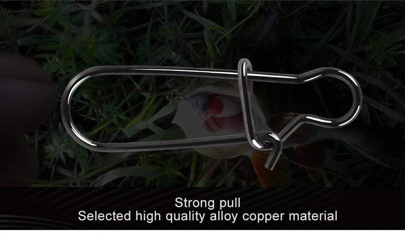 50 stücke Edelstahl Angeln Stecker Schnelle Clip Lock Snap Wirbel Solide Ringe Sicherheit Snaps Angeln Haken Werkzeug Snap