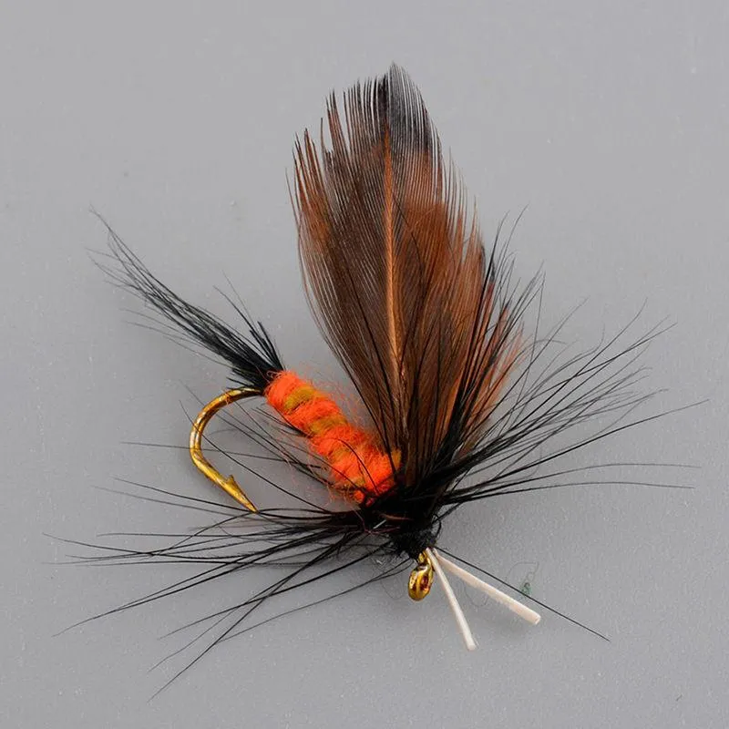 12 Teile/satz Insekten Fliegen Fliegen Angeln Lockt Köder High Carbon Stahl Haken Fisch Tackle Mit Super Geschärfte Kurbel Haken Perfekte lockvogel