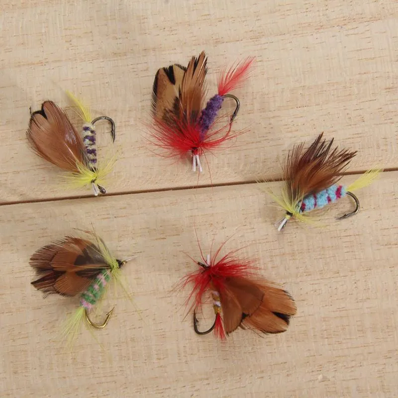 12 Teile/satz Insekten Fliegen Fliegen Angeln Lockt Köder High Carbon Stahl Haken Fisch Tackle Mit Super Geschärfte Kurbel Haken Perfekte lockvogel
