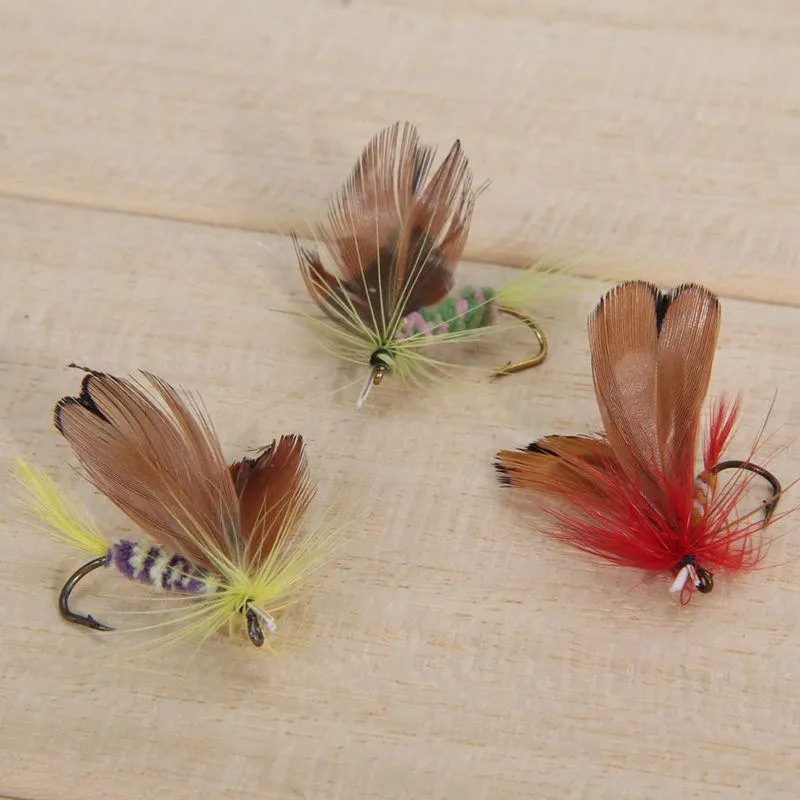 12 Teile/satz Insekten Fliegen Fliegen Angeln Lockt Köder High Carbon Stahl Haken Fisch Tackle Mit Super Geschärfte Kurbel Haken Perfekte lockvogel