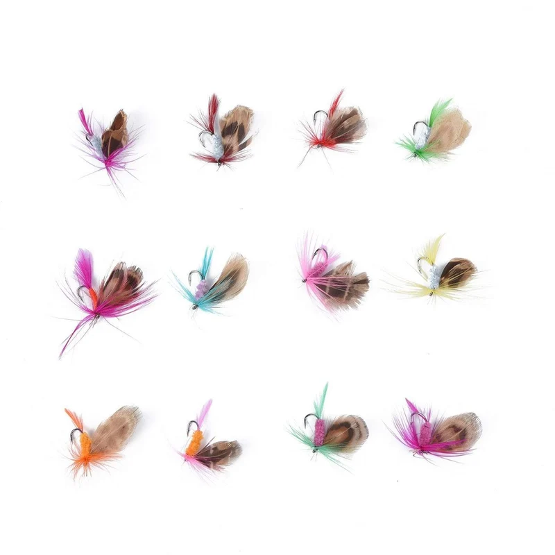 12 Teile/satz Insekten Fliegen Fliegen Angeln Lockt Köder High Carbon Stahl Haken Fisch Tackle Mit Super Geschärfte Kurbel Haken Perfekte lockvogel