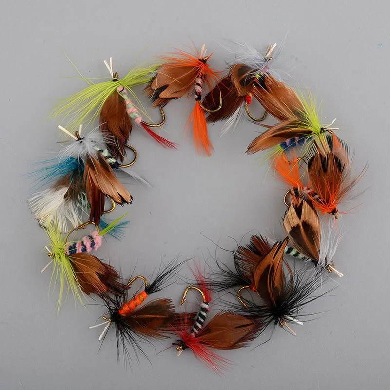 12 Teile/satz Insekten Fliegen Fliegen Angeln Lockt Köder High Carbon Stahl Haken Fisch Tackle Mit Super Geschärfte Kurbel Haken Perfekte lockvogel