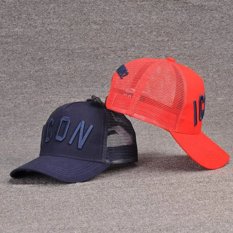 Baumwolle Sommer Baseball Cap für Männer Frauen Stickerei ICON Schwarz Dad Hut Hip Hop DSQ Trucker Cap Hombre Gorras Casquette