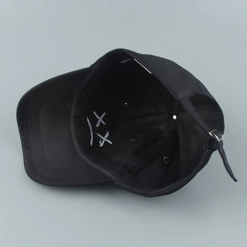 Stickerei 100 % Baumwolle Baseball Cap Trauriges Gesicht Weiß Schwarz Hut Golf Cap Hip Hop Snapback Frauen Männer