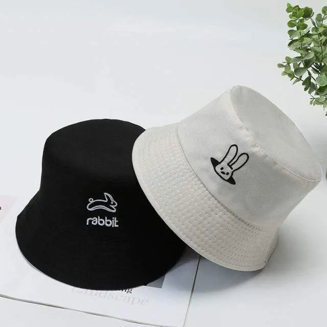 Sommerhüte für Frauen Bob Zweiseitige Unisex Stickerei Bucket Hat Angeln Outdoor Cap Männer Sonnenschutz Hüte Fisherman Chapeau Femme