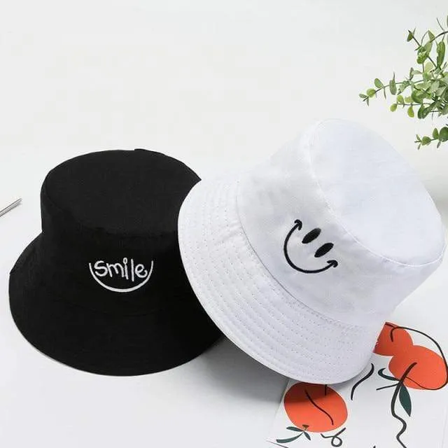 Sommerhüte für Frauen Bob Zweiseitige Unisex Stickerei Bucket Hat Angeln Outdoor Cap Männer Sonnenschutz Hüte Fisherman Chapeau Femme