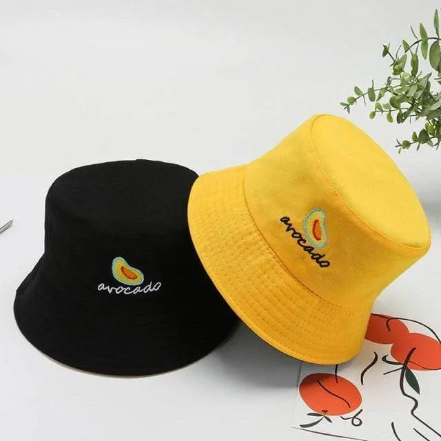 Sommerhüte für Frauen Bob Zweiseitige Unisex Stickerei Bucket Hat Angeln Outdoor Cap Männer Sonnenschutz Hüte Fisherman Chapeau Femme
