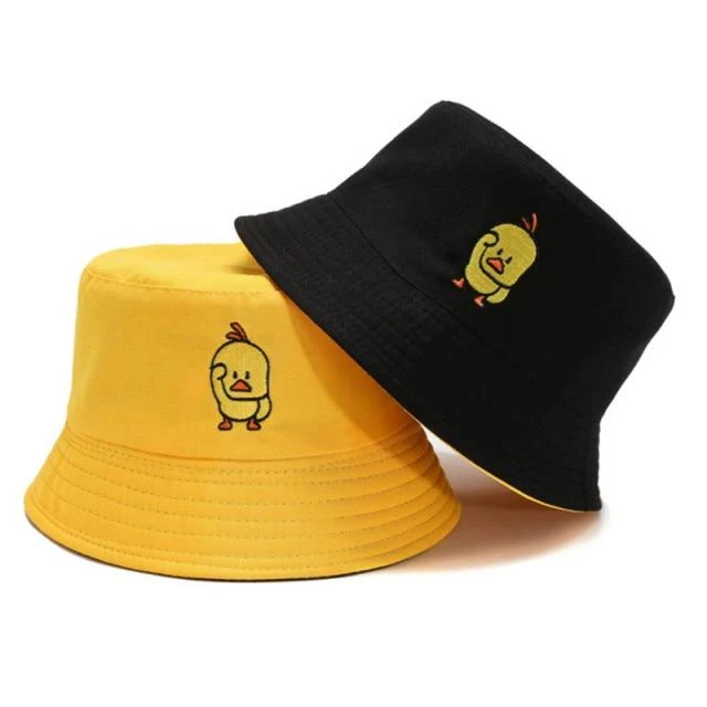 Sommerhüte für Frauen Bob Zweiseitige Unisex Stickerei Bucket Hat Angeln Outdoor Cap Männer Sonnenschutz Hüte Fisherman Chapeau Femme