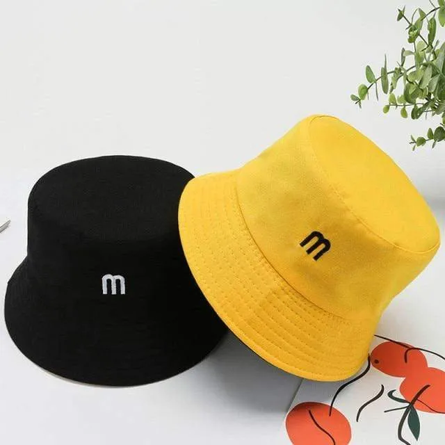 Sommerhüte für Frauen Bob Zweiseitige Unisex Stickerei Bucket Hat Angeln Outdoor Cap Männer Sonnenschutz Hüte Fisherman Chapeau Femme