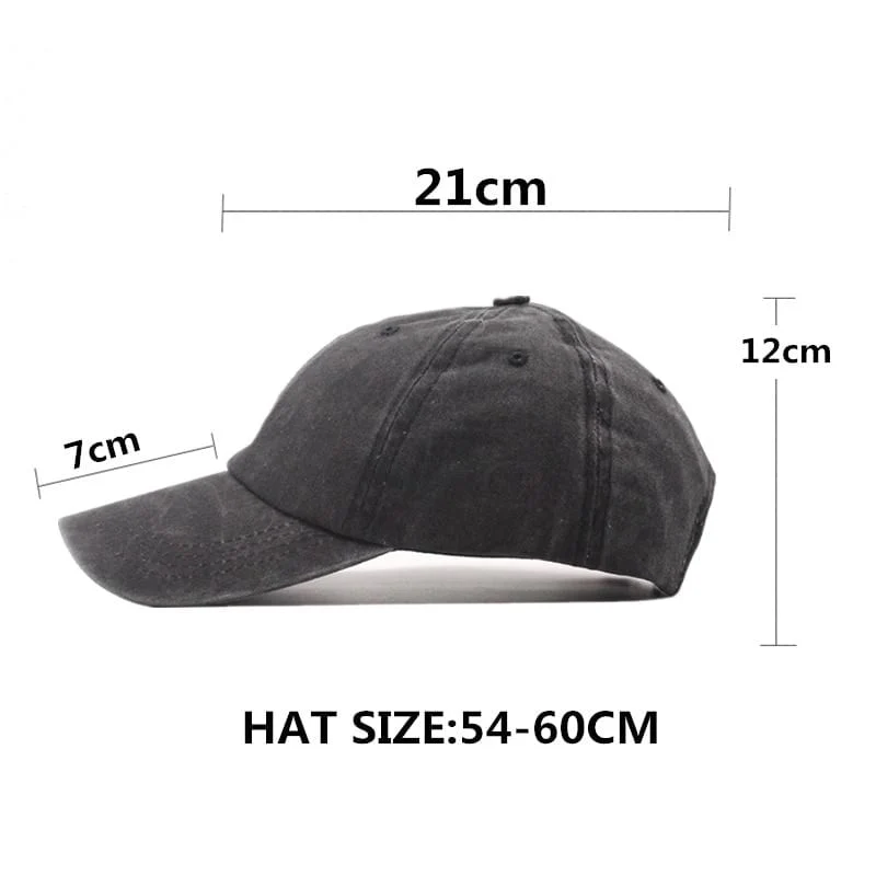 Baseballkappe aus gewaschener Baumwolle, verstellbar, einfarbig, Unisex-Paarkappe, modische Freizeit-Papa-Mütze, Snapback-Kappe