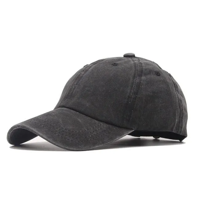 Baseballkappe aus gewaschener Baumwolle, verstellbar, einfarbig, Unisex-Paarkappe, modische Freizeit-Papa-Mütze, Snapback-Kappe