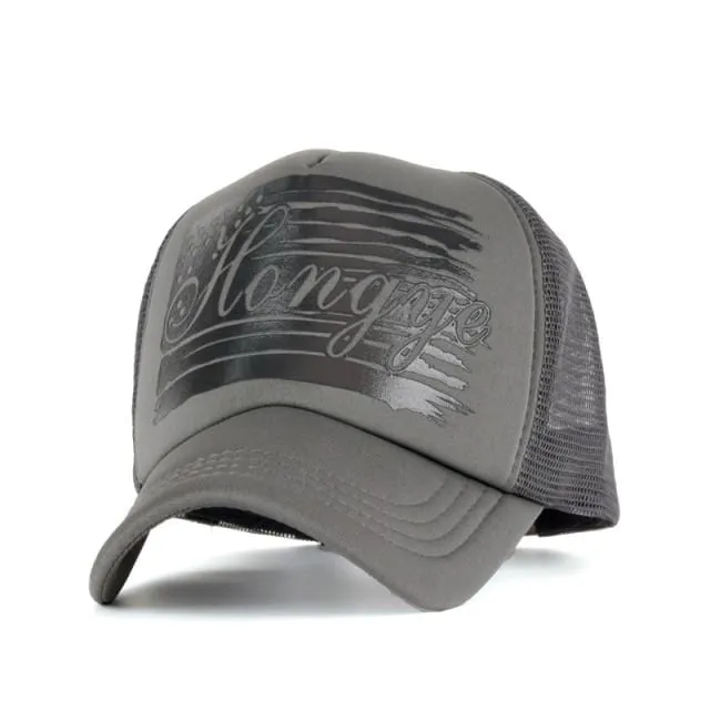 Fünf-Sterne-Muster Baseball-Cap Frauen Outdoor Baseball-Mütze Atmungsaktiv Männer Frauen Sommer Mesh Caps Snapback Gorras