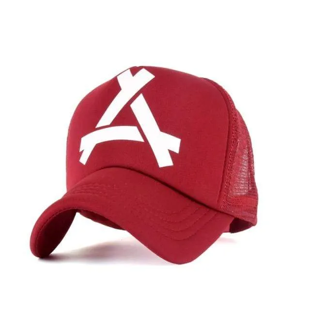 Fünf-Sterne-Muster Baseball-Cap Frauen Outdoor Baseball-Mütze Atmungsaktiv Männer Frauen Sommer Mesh Caps Snapback Gorras