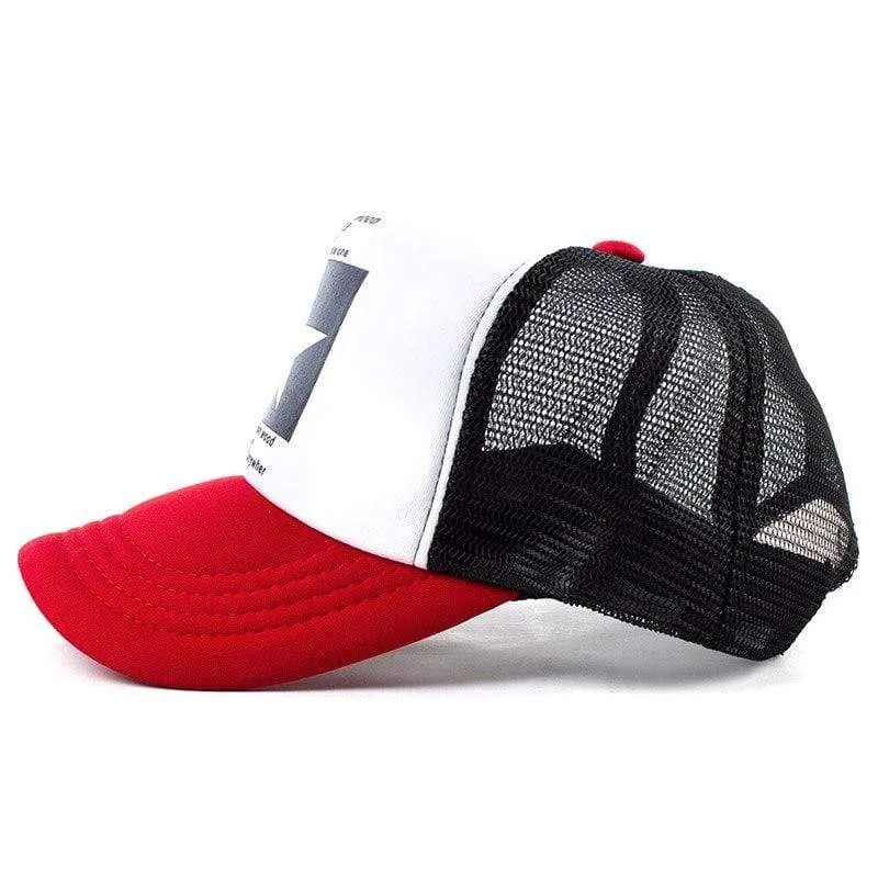 Fünf-Sterne-Muster Baseball-Cap Frauen Outdoor Baseball-Mütze Atmungsaktiv Männer Frauen Sommer Mesh Caps Snapback Gorras