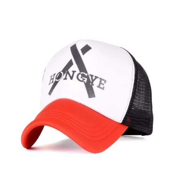 Fünf-Sterne-Muster Baseball-Cap Frauen Outdoor Baseball-Mütze Atmungsaktiv Männer Frauen Sommer Mesh Caps Snapback Gorras