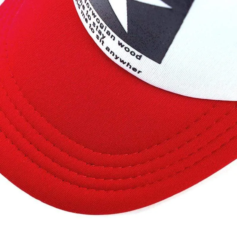 Fünf-Sterne-Muster Baseball-Cap Frauen Outdoor Baseball-Mütze Atmungsaktiv Männer Frauen Sommer Mesh Caps Snapback Gorras