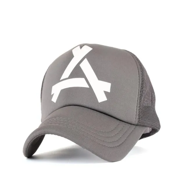 Fünf-Sterne-Muster Baseball-Cap Frauen Outdoor Baseball-Mütze Atmungsaktiv Männer Frauen Sommer Mesh Caps Snapback Gorras