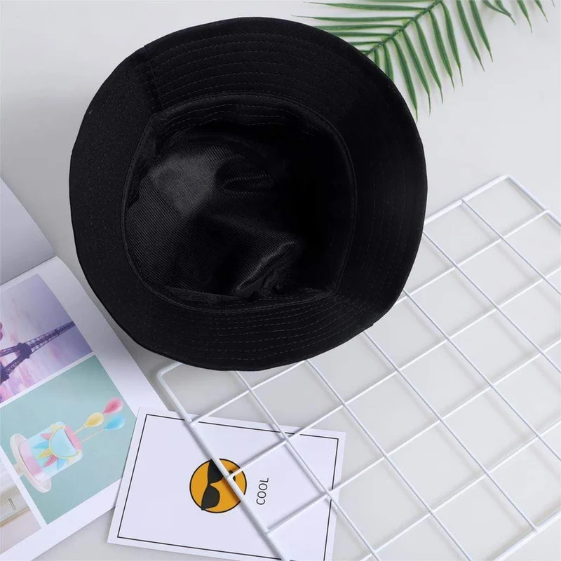 Strand-Bucket-Cap, Unisex-Baumwoll-Bucket-Hüte, Damen und Herren, Sommer-Sonnenschutzhut, einfarbig, Sonnenhaube, Outdoor-Fischerhut