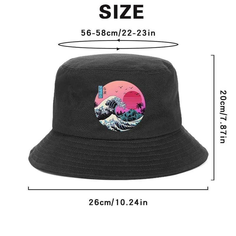 Strand-Bucket-Cap, Unisex-Baumwoll-Bucket-Hüte, Damen und Herren, Sommer-Sonnenschutzhut, einfarbig, Sonnenhaube, Outdoor-Fischerhut