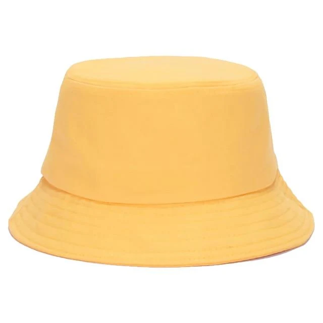 Strand-Bucket-Cap, Unisex-Baumwoll-Bucket-Hüte, Damen und Herren, Sommer-Sonnenschutzhut, einfarbig, Sonnenhaube, Outdoor-Fischerhut
