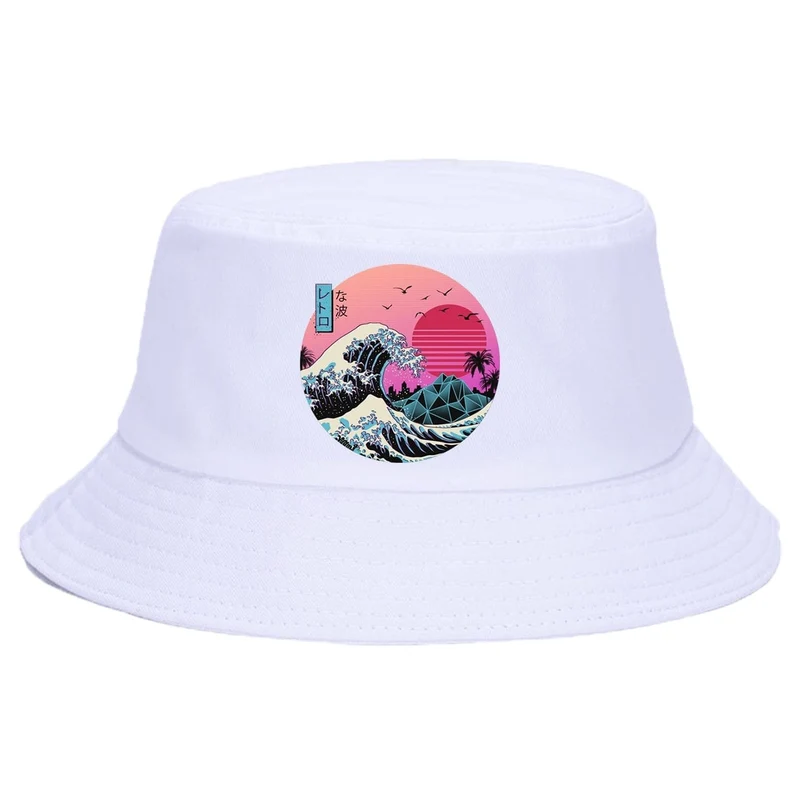 Strand-Bucket-Cap, Unisex-Baumwoll-Bucket-Hüte, Damen und Herren, Sommer-Sonnenschutzhut, einfarbig, Sonnenhaube, Outdoor-Fischerhut