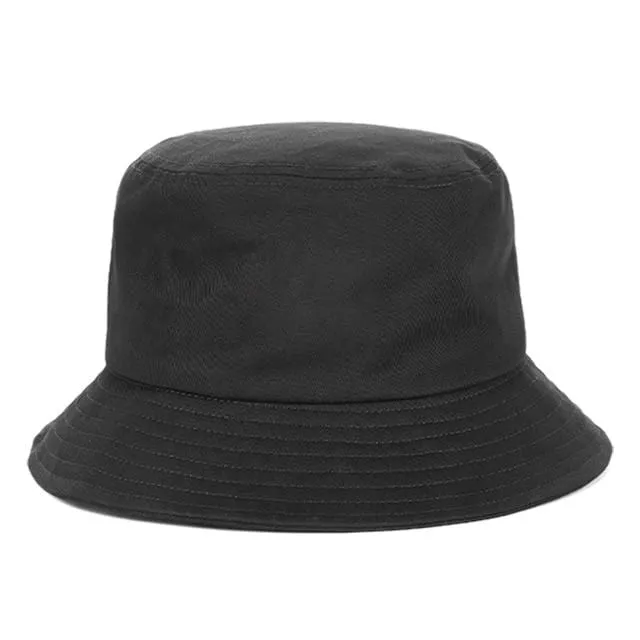 Strand-Bucket-Cap, Unisex-Baumwoll-Bucket-Hüte, Damen und Herren, Sommer-Sonnenschutzhut, einfarbig, Sonnenhaube, Outdoor-Fischerhut