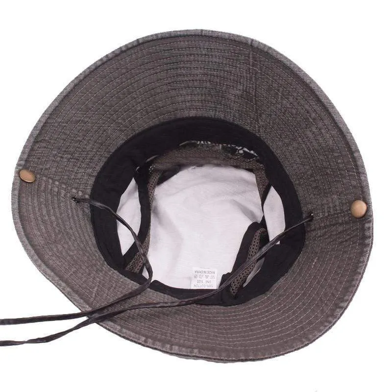 Herren Kappe Sommer Mesh Atmungsaktive Retro 100% Baumwolle Eimer Hut Panama Dschungel Angeln Hüte Neuheit Papas Strand Kappe
