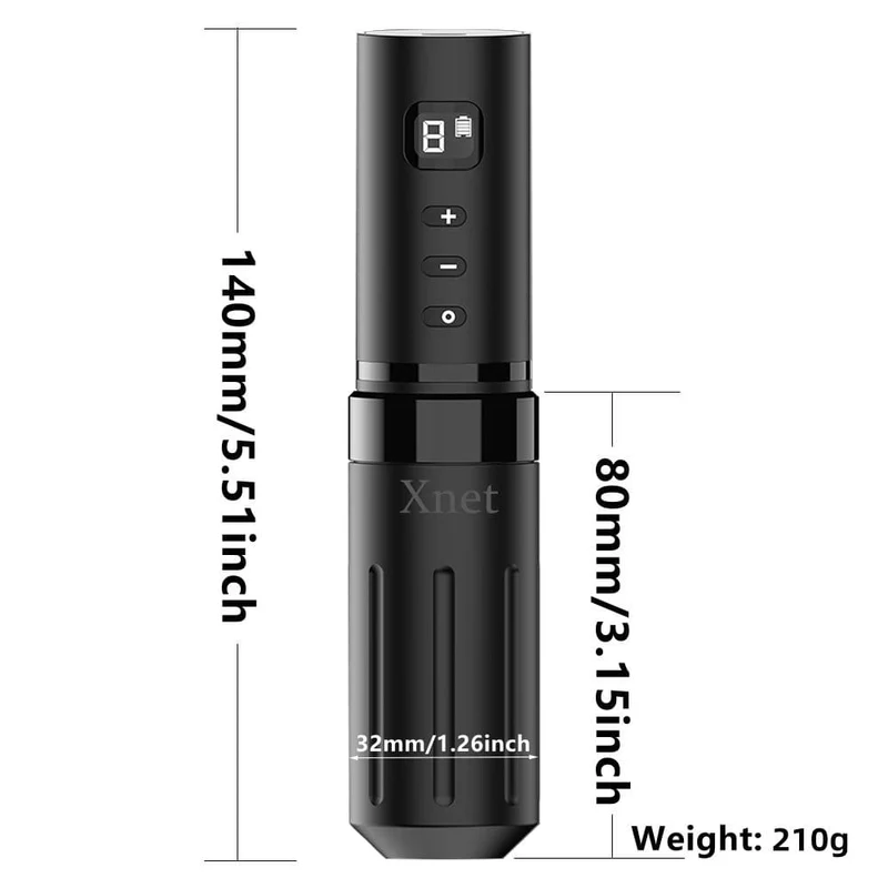 Tragbarer kabelloser Tattoo-Stift, starker kernloser Motor, abnehmbares Design, 1800 mAh Lithium-Akku, schnelle Aufladung