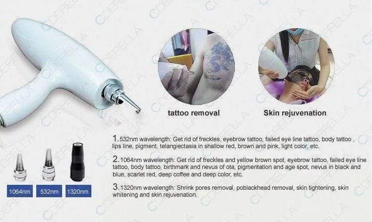 Q-geschaltete Nd-Yag-Lasermaschine zur Tätowierungsentfernung, Faltenentferner, Schönheits-Spa-Salon