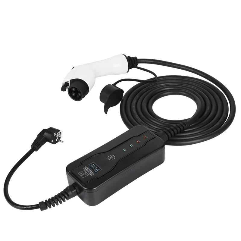 Tragbares 220-V-EV-Ladegerät SAE J1772 Typ 1 EVSE 8A 10A 13A 16A Einstellbarer Strom Elektrische Auto-Ladestation IP65