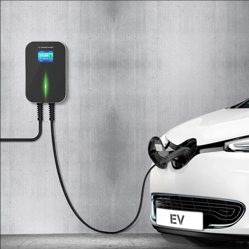 16A 1Phase EVSE Wallbox EV Ladegerät Elektrofahrzeug Ladestation mit Typ 2 Kabel IEC 62196-2 für Audi MINI Cooper Smart
