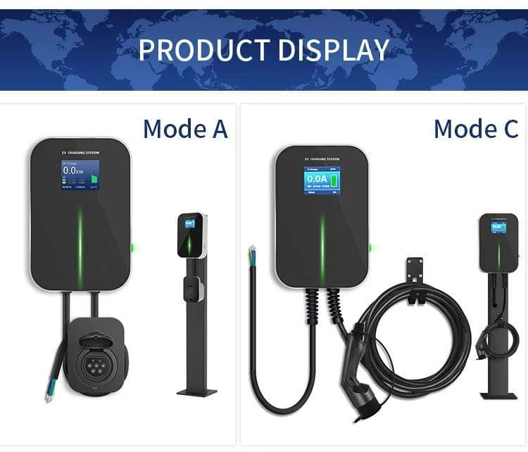 16A 1Phase EVSE Wallbox EV Ladegerät Elektrofahrzeug Ladestation mit Typ 2 Kabel IEC 62196-2 für Audi MINI Cooper Smart