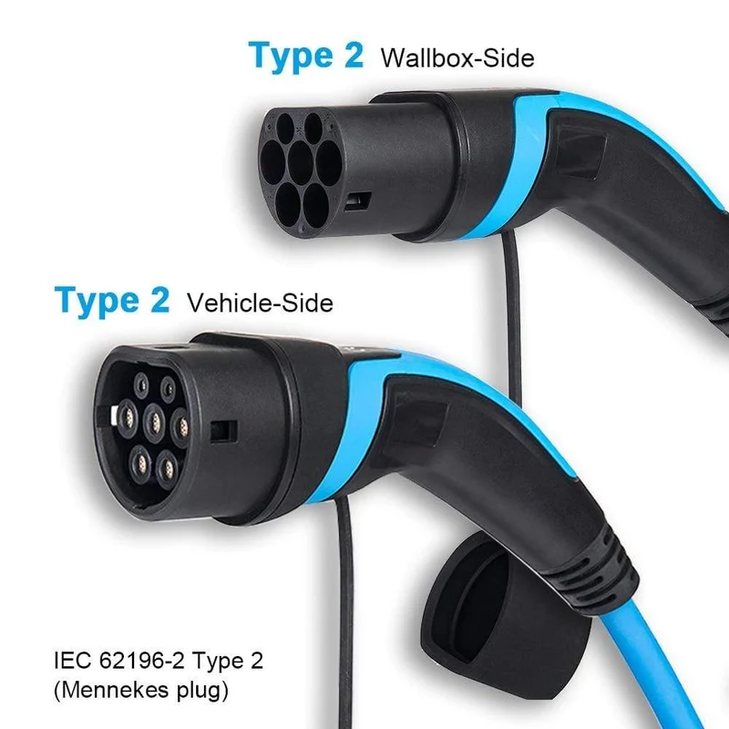 32A 22KW Typ 2 zu Typ 2 EV Ladekabel IEC 62196-2 EV Ladegerät Typ 2 EV Kabel 3 Phase für Elektrische Fahrzeug Ladestation