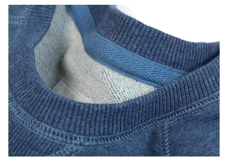 Frühling Neue Spezielle Denim Blau Farbe Sweatshirts Männer Plus Größe Raglan Ärmel Hoodies Hohe Qualität Pullover