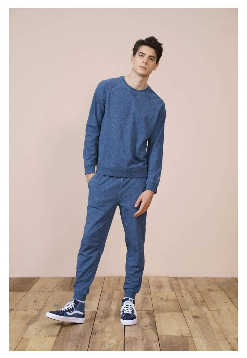 Frühling Neue Spezielle Denim Blau Farbe Sweatshirts Männer Plus Größe Raglan Ärmel Hoodies Hohe Qualität Pullover