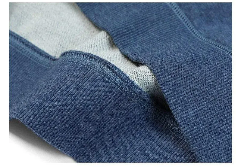 Frühling Neue Spezielle Denim Blau Farbe Sweatshirts Männer Plus Größe Raglan Ärmel Hoodies Hohe Qualität Pullover