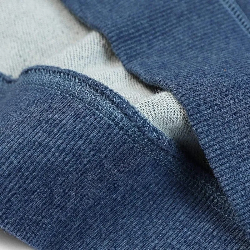 Frühling Neue Spezielle Denim Blau Farbe Sweatshirts Männer Plus Größe Raglan Ärmel Hoodies Hohe Qualität Pullover