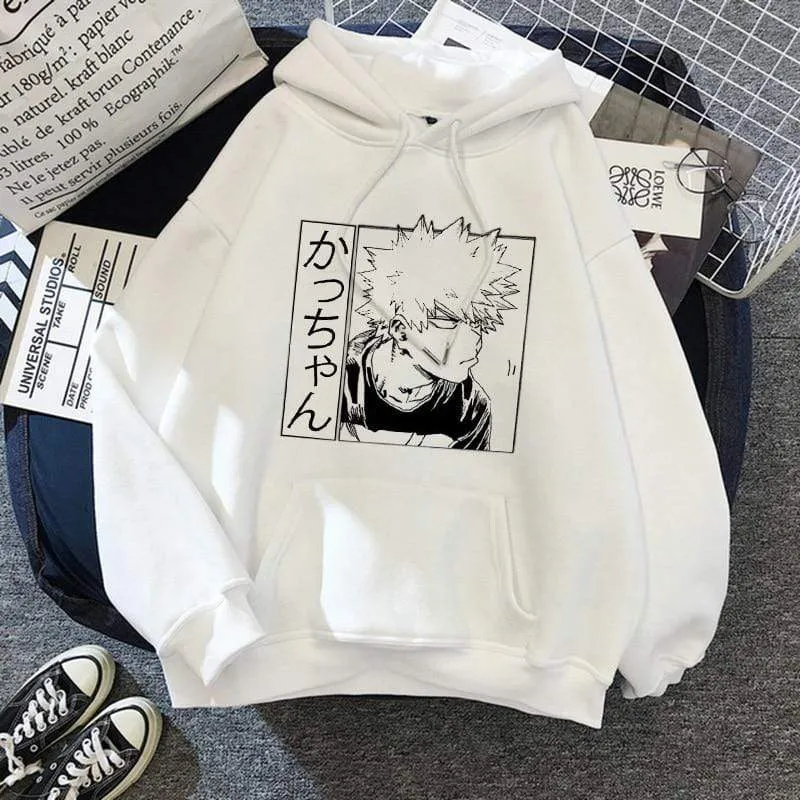 Academia Hoodies Japanischer Anime Bakugou Katsuki Herren Hoodie Boku No Hero Academia Streetwear Casual Harajuku Sweatshirts
