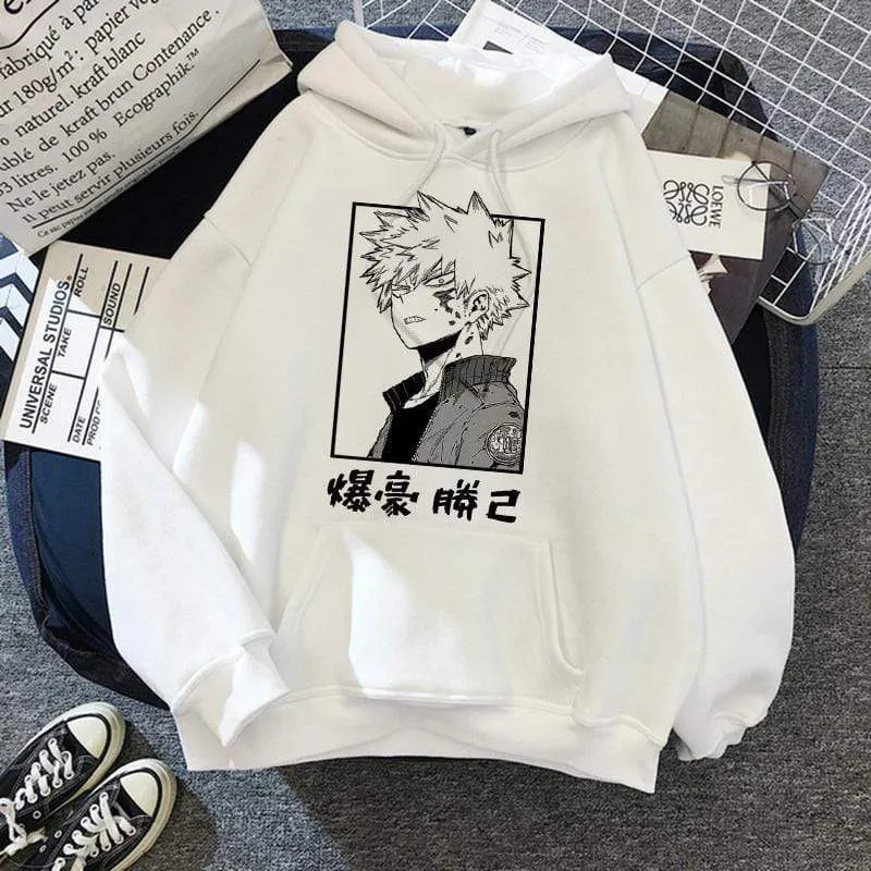 Academia Hoodies Japanischer Anime Bakugou Katsuki Herren Hoodie Boku No Hero Academia Streetwear Casual Harajuku Sweatshirts