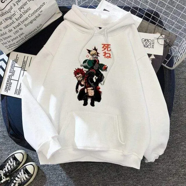 Academia Hoodies Japanischer Anime Bakugou Katsuki Herren Hoodie Boku No Hero Academia Streetwear Casual Harajuku Sweatshirts