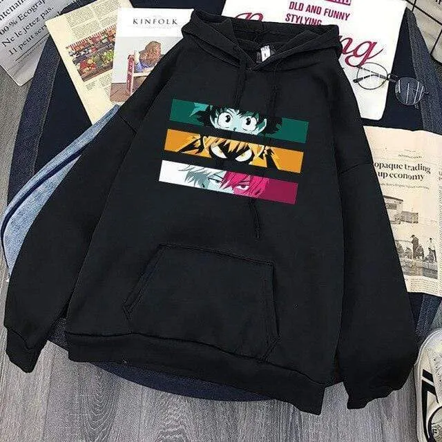 Academia Hoodies Japanischer Anime Bakugou Katsuki Herren Hoodie Boku No Hero Academia Streetwear Casual Harajuku Sweatshirts