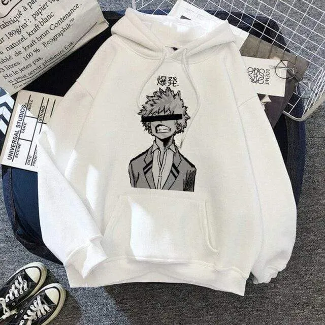 Academia Hoodies Japanischer Anime Bakugou Katsuki Herren Hoodie Boku No Hero Academia Streetwear Casual Harajuku Sweatshirts
