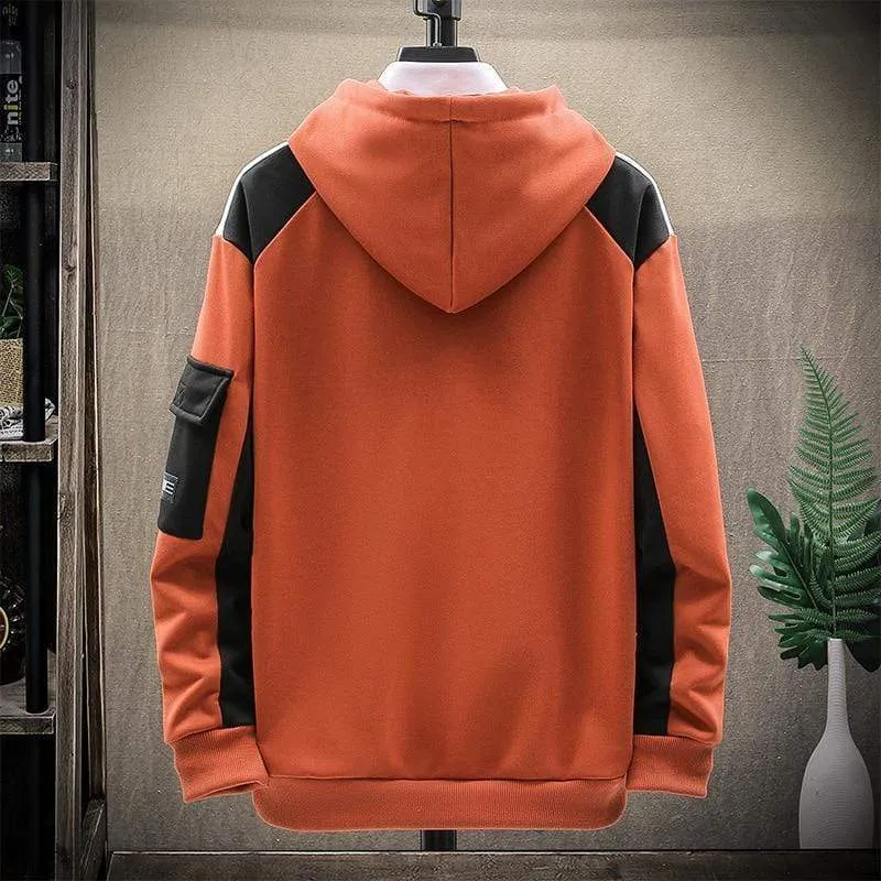 Herren Hoodies Männer Frühling Patchwork Sweatshirt Japanische Streetwear Harajuku Hip Hop Übergroßen Gelben Hoodie Männer