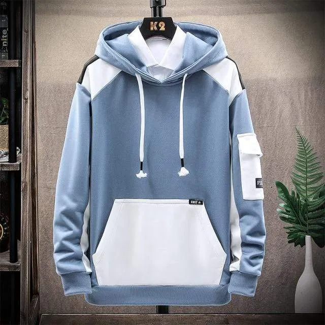Herren Hoodies Männer Frühling Patchwork Sweatshirt Japanische Streetwear Harajuku Hip Hop Übergroßen Gelben Hoodie Männer