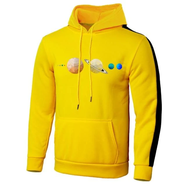 Sonnensystem Planeten Farbe Herren Sweatshirt Oansatz Hip Hop Hoodie Freizeit Polyester Kleidung Herbst Moletom Masculino