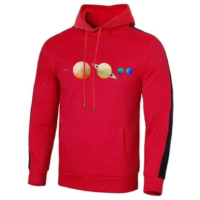 Sonnensystem Planeten Farbe Herren Sweatshirt Oansatz Hip Hop Hoodie Freizeit Polyester Kleidung Herbst Moletom Masculino