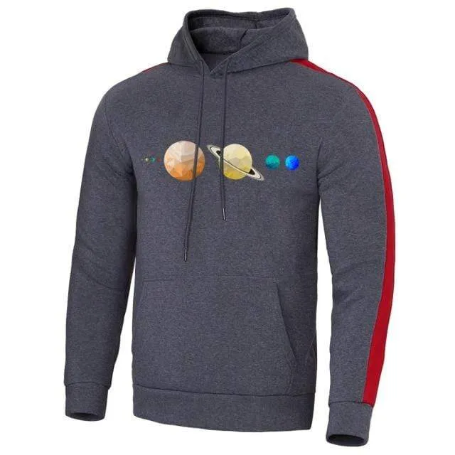 Sonnensystem Planeten Farbe Herren Sweatshirt Oansatz Hip Hop Hoodie Freizeit Polyester Kleidung Herbst Moletom Masculino