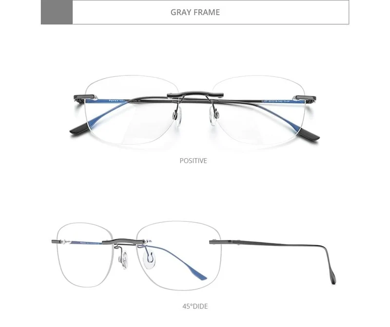 Titanlegierung Brillengestell Männer 2020 Neue Frauen Randlose verschreibungspflichtige quadratische Brille Myopie optische koreanische Brille 8107